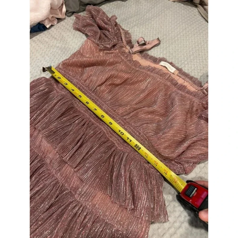 New Joce and Roe Women's XL Edie Pink Sparkle Tiered Party Cocktail Dress